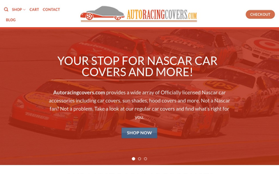 Auto Racing Covers website