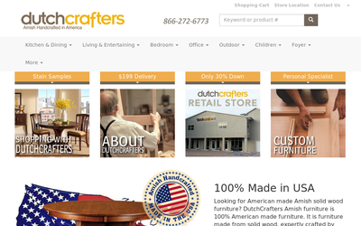DutchCrafters Amish Furniture Store website