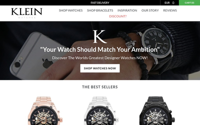 Klein Watches website