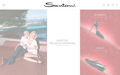 Santoni Shoes website