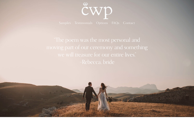 Custom Wedding Poems website