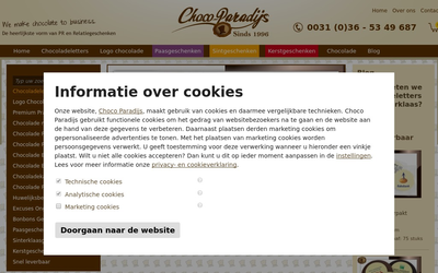 Chocolade Paradijs website