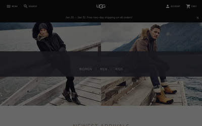 Ugg website