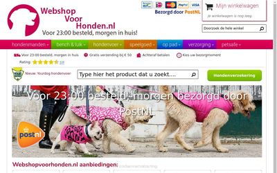 Webshop voor Honden website