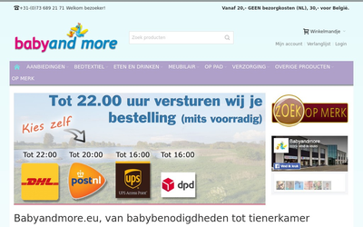 Babyandmore website