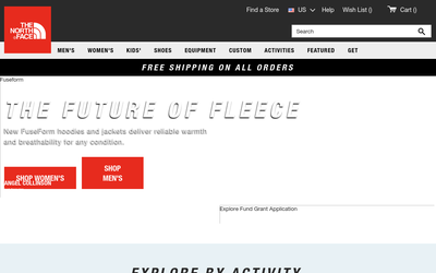 The North Face website