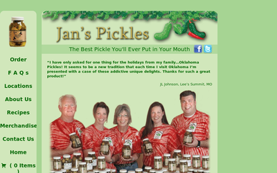 Janspickles.com website