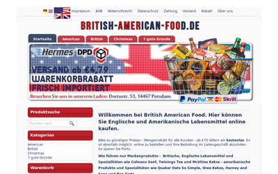 British-american-food.de website