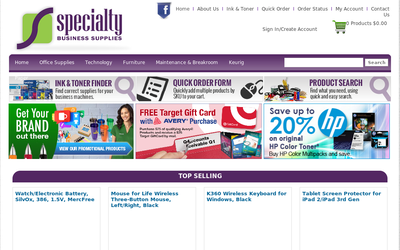 Specialtydelivers.com website
