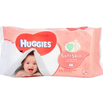 Huggies Babydoekjes Soft Skin 56 stuks