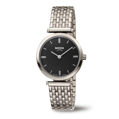 Boccia 3253-04 horloge dames - zilver - titanium