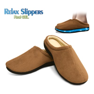 Relax Gel Slippers Brown Size S (36-38)