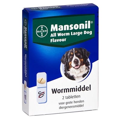 Mansonil grote hond all worm tabletten