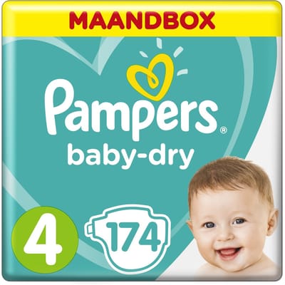 Pampers Maat 4 kg 174 Luiers Baby Dry