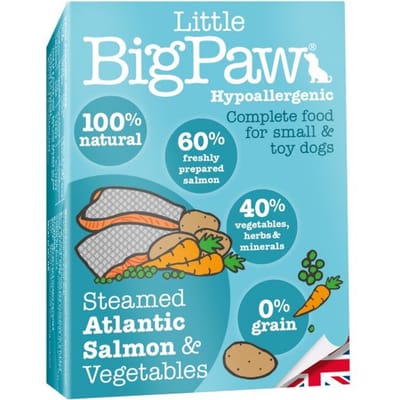Little Big Paw Steamed Atlantic Salmon&Vegetables 7x150 Gr