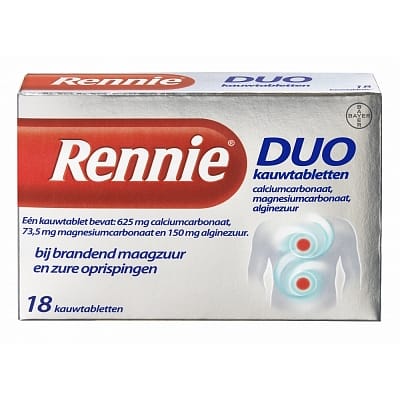 Rennie Duo 18 tabletten