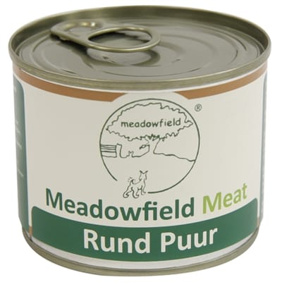 Meadowfield meat blik rund puur 200 gr
