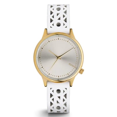 Komono Estelle Cutout White Gold horloge dames wit