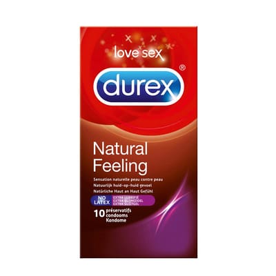 Natural Feeling Latex Vrij met Extra Glijmiddel - Condooms - 10 stuks