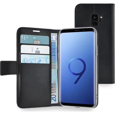 Azuri walletcase with magnetic closure zwart voor Samsung S9