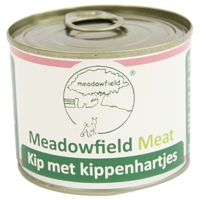 Meadowfield Meat Blik Kip Kippenhart 200 Gr