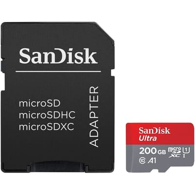 SanDisk MicroSDXC Ultra 200GB A1 CL10 SD
