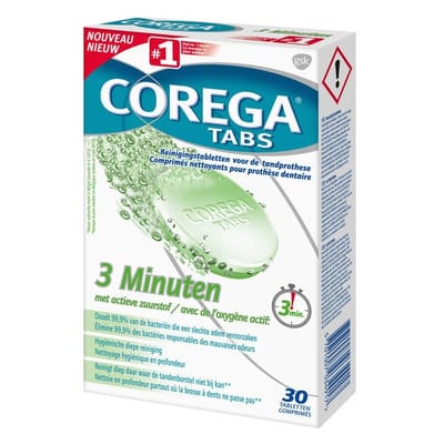 Corega Tabletten - 3 Minuten - 30 Tabletten