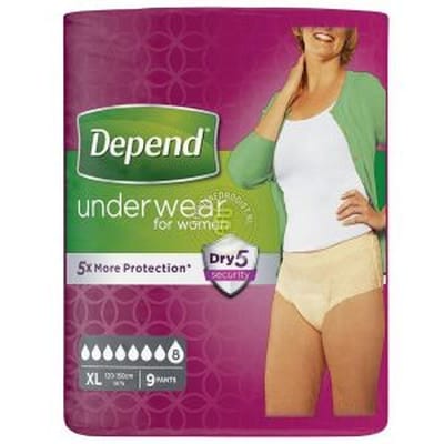 Depend Pants voor Vrouwen Super XL 9 stuks
