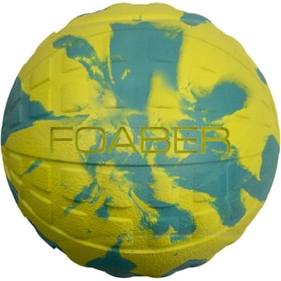Foaber bounce bal foam / rubber blauw / groen