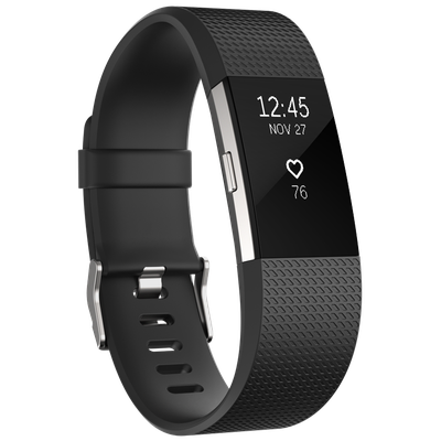 Fitbit Charge 2 - Black Silver - Large