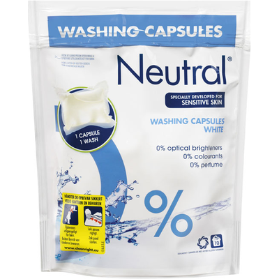 Neutral Wasmiddel Capsules - Wit 10 stuks