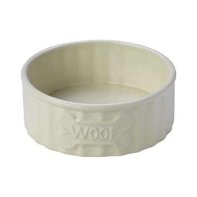 House of paws voerbak hond woof bot creme