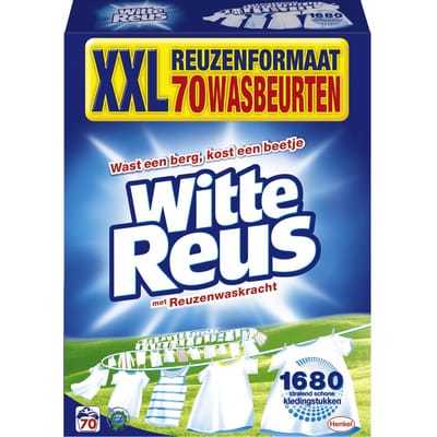 Witte Reus waspoeder 70 wasbeurten Kwartaalverpakking