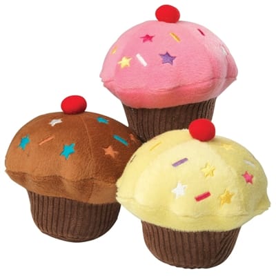 House of paws pluche cupcake vanille roze
