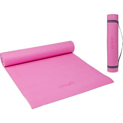 VirtuFit Yogamat met Draagkoord Roze