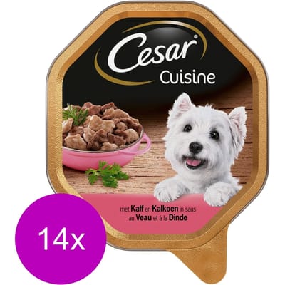 Cesar Alu Cuisine Kalf / Kalkoen In Saus 14x150 Gr