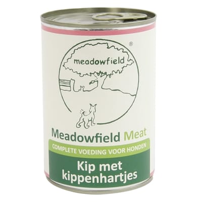 Meadowfield meat blik kip kippenhart 400 gr
