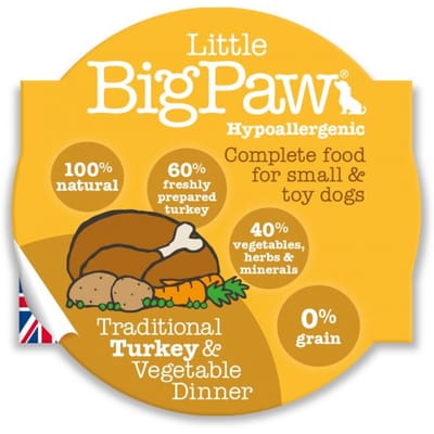 Little Big Paw Traditional Turkey&Vegetable Dinner 8x85 Gr