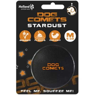 Dog Comets Ball Stardust M Zwart Oranje