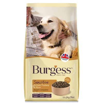 Burgess dog sensitive kalkoen rijst kg