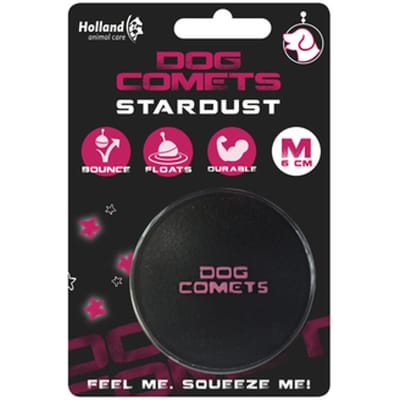Dog Comets Ball Stardust M Zwart Roze
