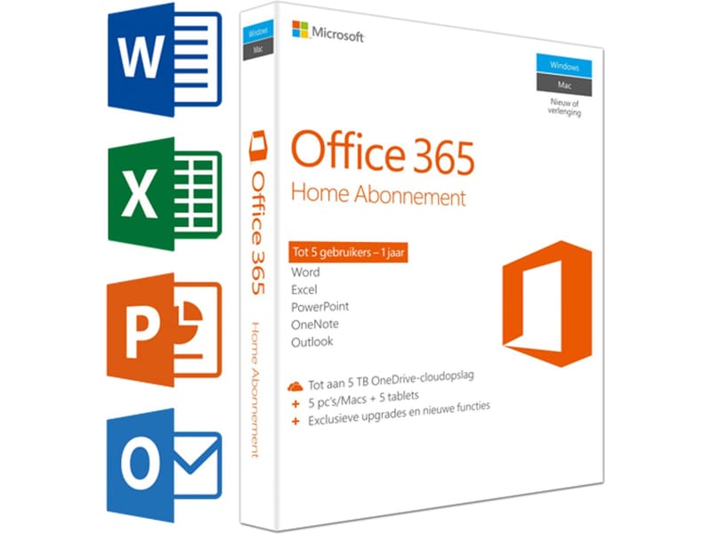 Microsoft Office 365 Home 1 Jaar Abonnement